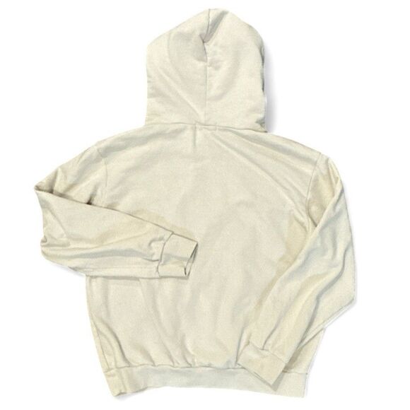 Talentless Hoodie Minimalist Logo Sweatshirt Pullover XL Bone Beige100% Cotton - Picture 2 of 7